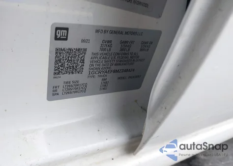 2021 Chevrolet Silverado 1500 4Wd Double Cab Standard Bed Wt from USA, damaged, VIN 1GCRYAEF8MZ348424